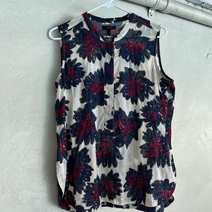 Sleeveless J Crew Floral Print Shirt (size 6)